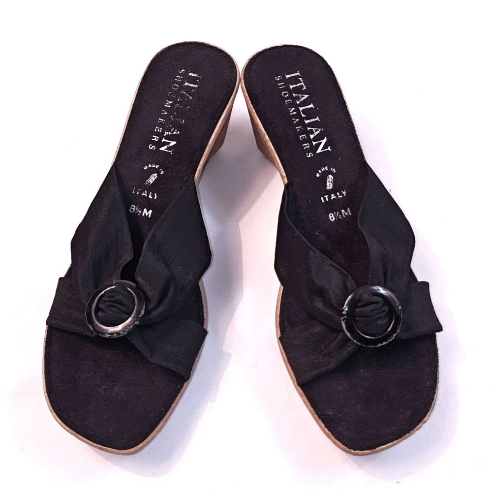 Women's Slip-On Wedge Heels Italian Shoemakers US Size 8.5M